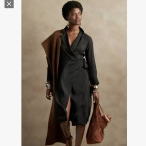 Banana Republic blazer wrap dress in WHITE